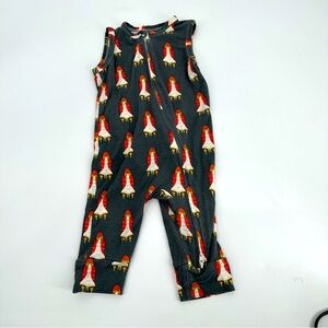 KATE QUINN Sleeveless Zipper Jumpsuit Bamboo Space Shuttle 3-6 Months